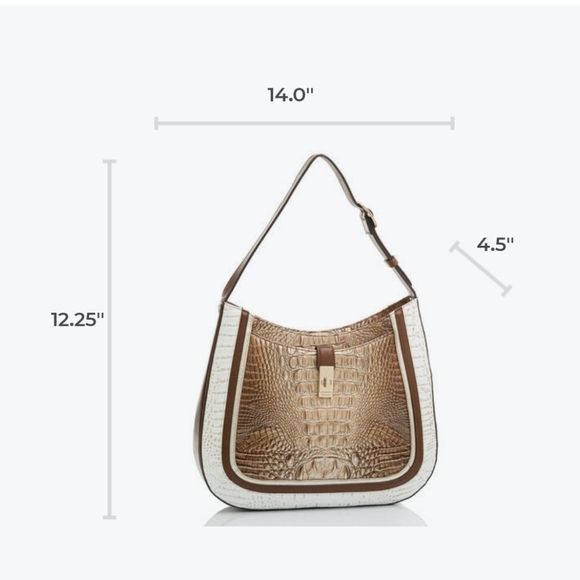🔹️ BRAHMIN 🔹️Johanna Cappuccino Shoreham hobo shoulder bag **SOLD OUT** ✨️🤎 - Picture 6 of 11